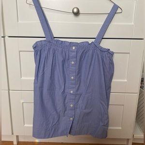 Women’s J Crew Blue Button Down Tank Top